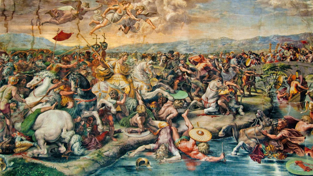 Milvian Köprüsü Muharebesi, Giulio Romano tarafından 1520-24 yıllarında yapılmış bir tablo.