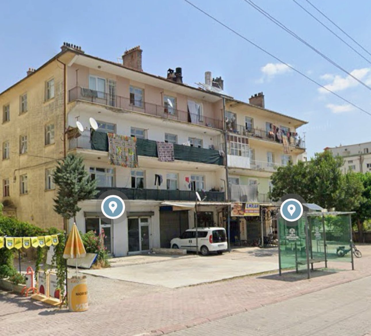 Konya'da çöken binanın çökmeden önceki hali. Fotoğraf: Google Maps