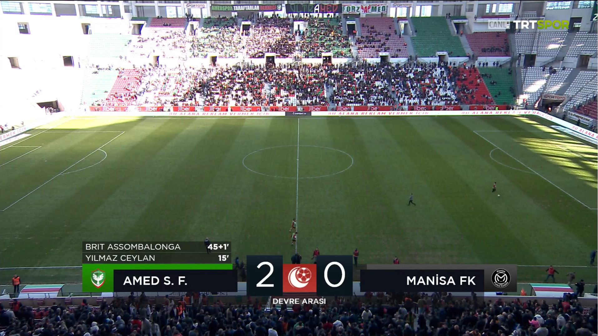 Amedspor maçı CANLI