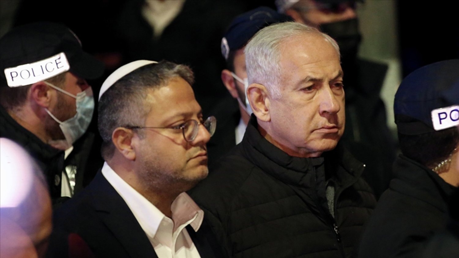 İsrail&nbsp;Ulusal Güvenlik Bakanı Itamar Ben-Gvir ve İsrail Başbakanı Netanyahu