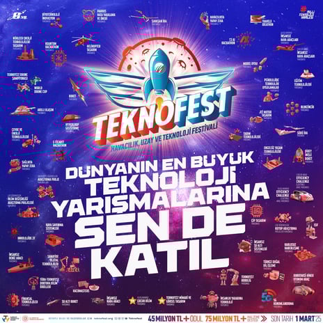TEKNOFEST 2025 Teknoloji Yarışmaları başvuruları 1 Mart’a kadar devam ediyor!