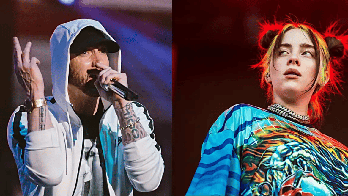 Eminem ve Billie Eilish. Fotoğraf: Southpawer