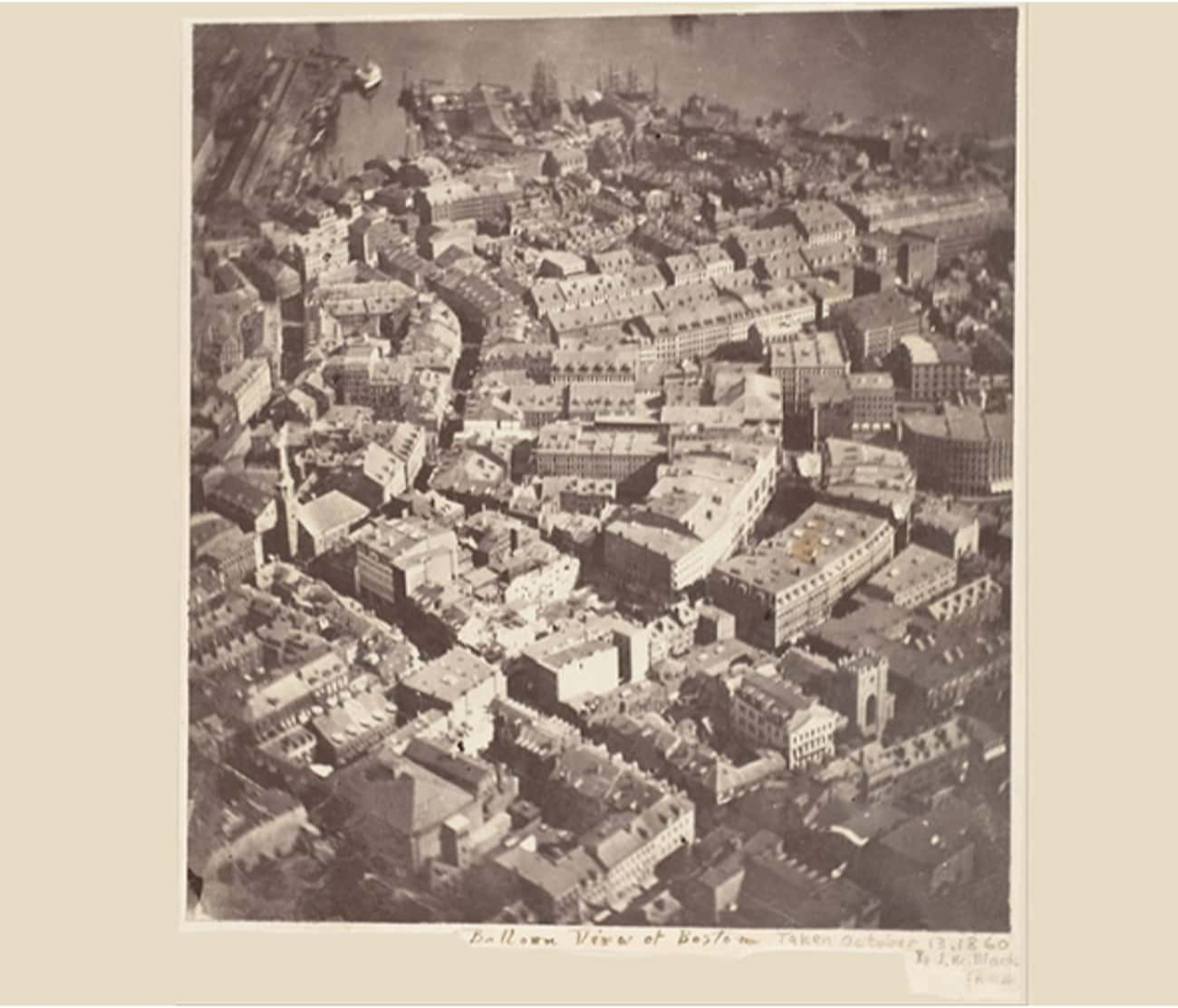 ABD'nin Boston şehrini gösteren bu fotoğraf 1860 yılında çekilmiş.