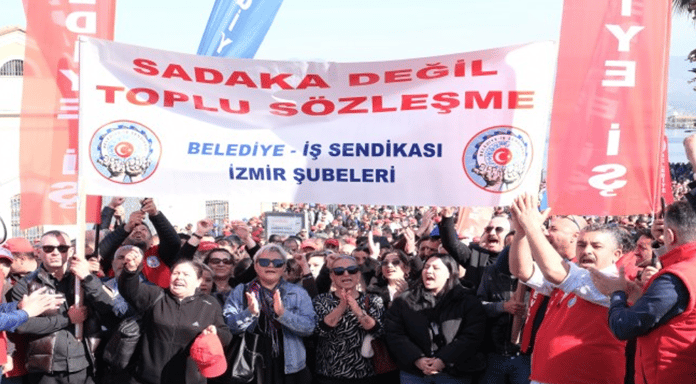 İzmir Büyükşehir Belediyesi işçinin maaş zammını reklamda harcamış