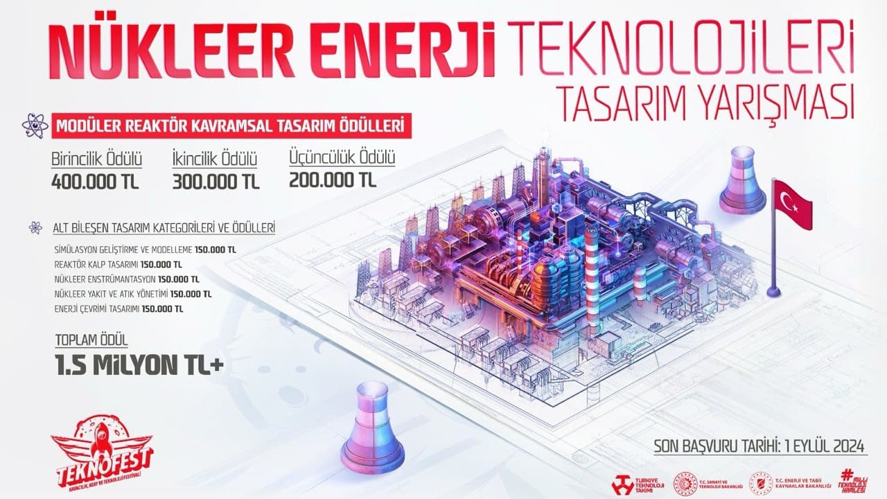 TEKNOFEST 2024: Nükleer Enerji Tasarım Yarışması Başvuruları Açık