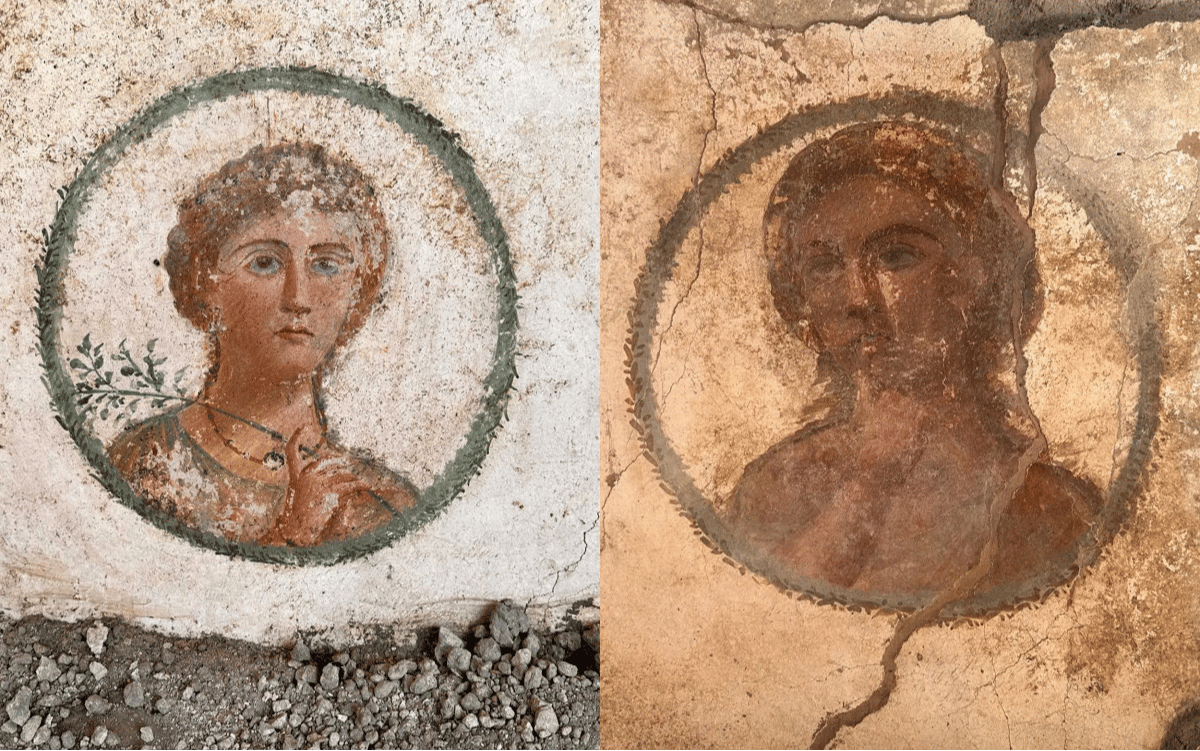 Pompeii'de küllerden muhteşem freskler bulundu