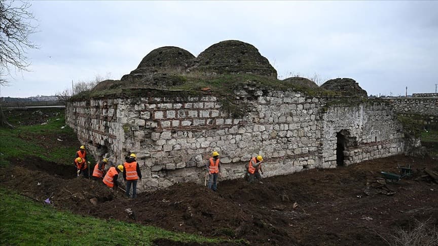 Gazi Mihal Hamamı'nın restorasyonuna başlandı