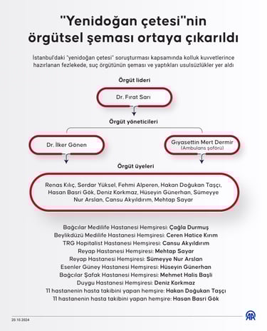 Yenidoğan Çetesi'nin örgütsel şeması deşifre oldu
