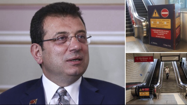 İmamoğlu, bozulan merdivenlerin suçunu vatandaşa attı.