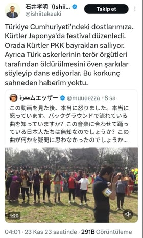 Japon vatandaşları PKK/YPG terör örgütüne verilen propaganda izni için Türkiye'den özür diledi