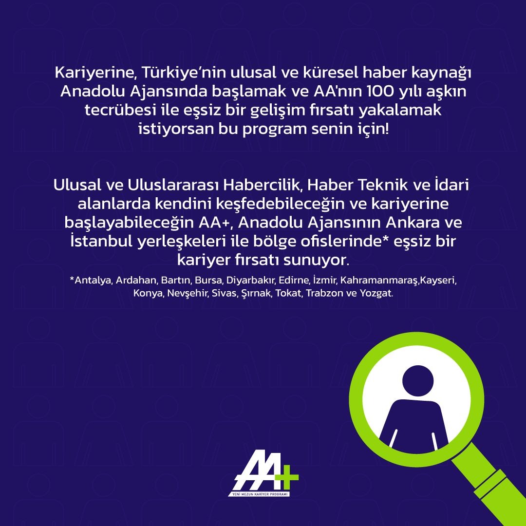 AA+ Yeni Mezun Kariyer Programı 2024-2