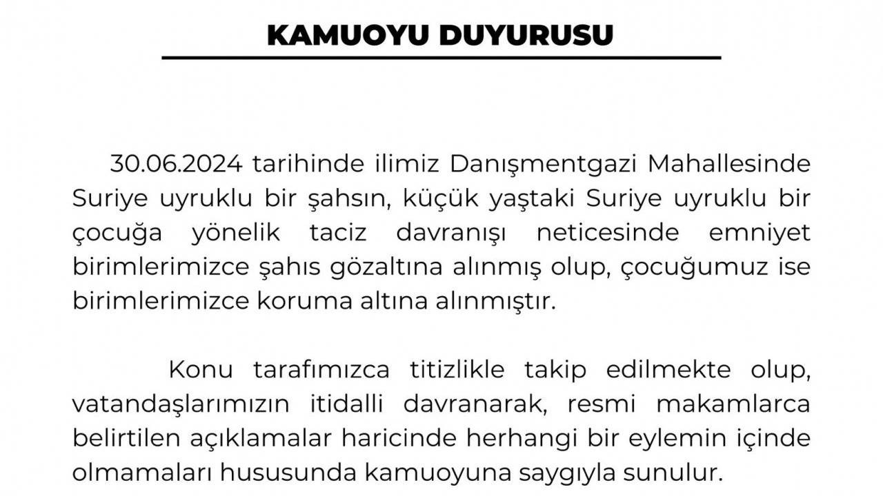 Kayseri olayları son dakika açıklaması