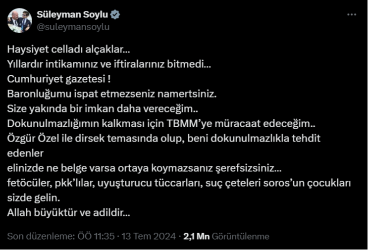 Süleyman Soylu yeniden bakan mı oldu?