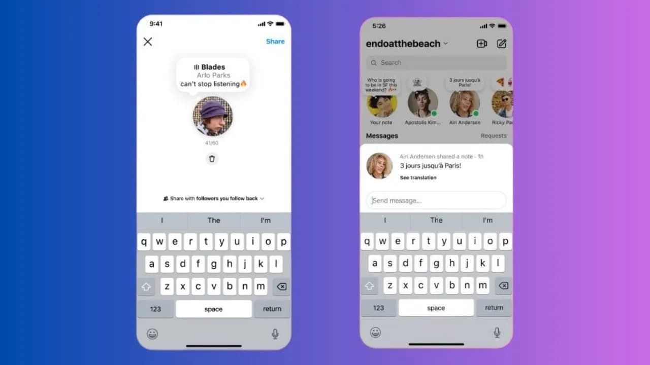 Instagram Notlar'a müzik ekleme ve çeviri özellikleri geldi