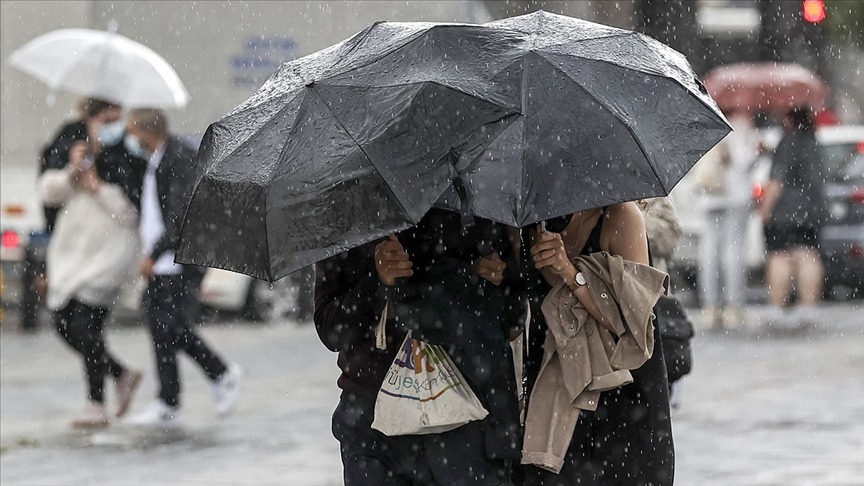 Meteoroloji Genel Müdürlüğü'nden yağış uyarısı. Fotoğraf: AA