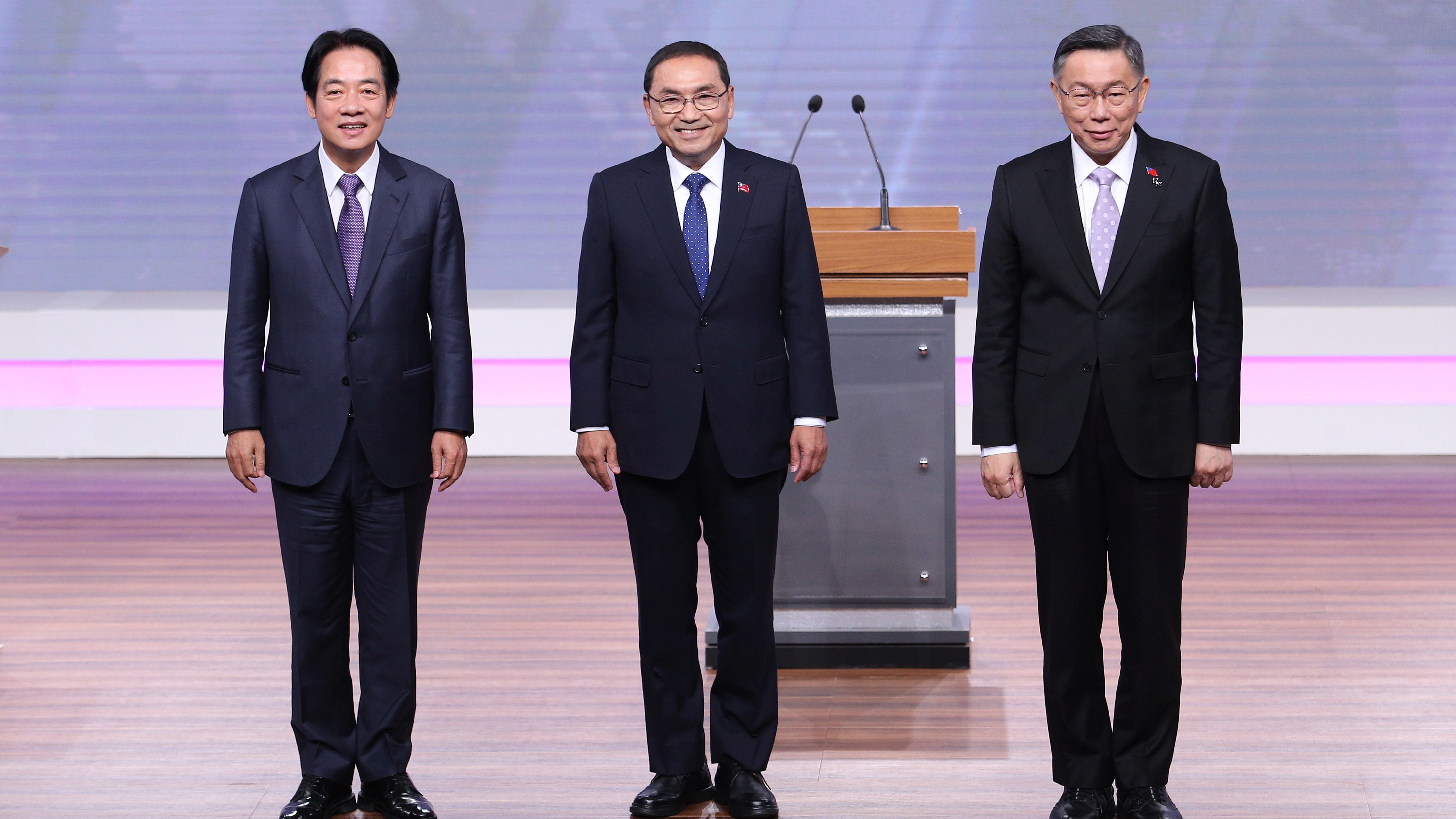 Tayvan Başkan adayları&nbsp;William Lai, Hou Yu-ih ve Ko Wen-je