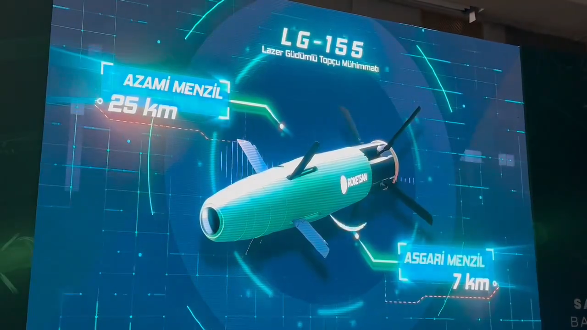 ROKETSAN LG-155 Lazer Güdümlü Topçu Mühimmatı'nı tanıttı