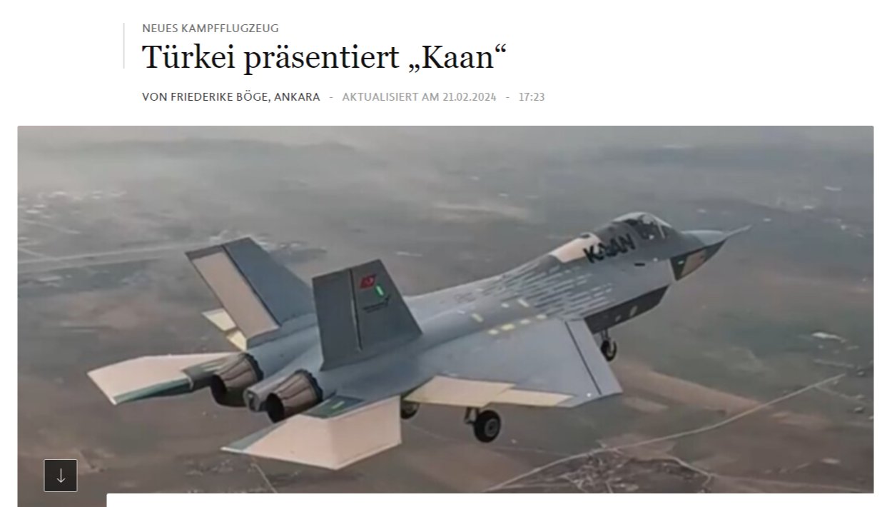 Milli muharip uçak KAAN'ın ilk uçuşu Alman medyasında