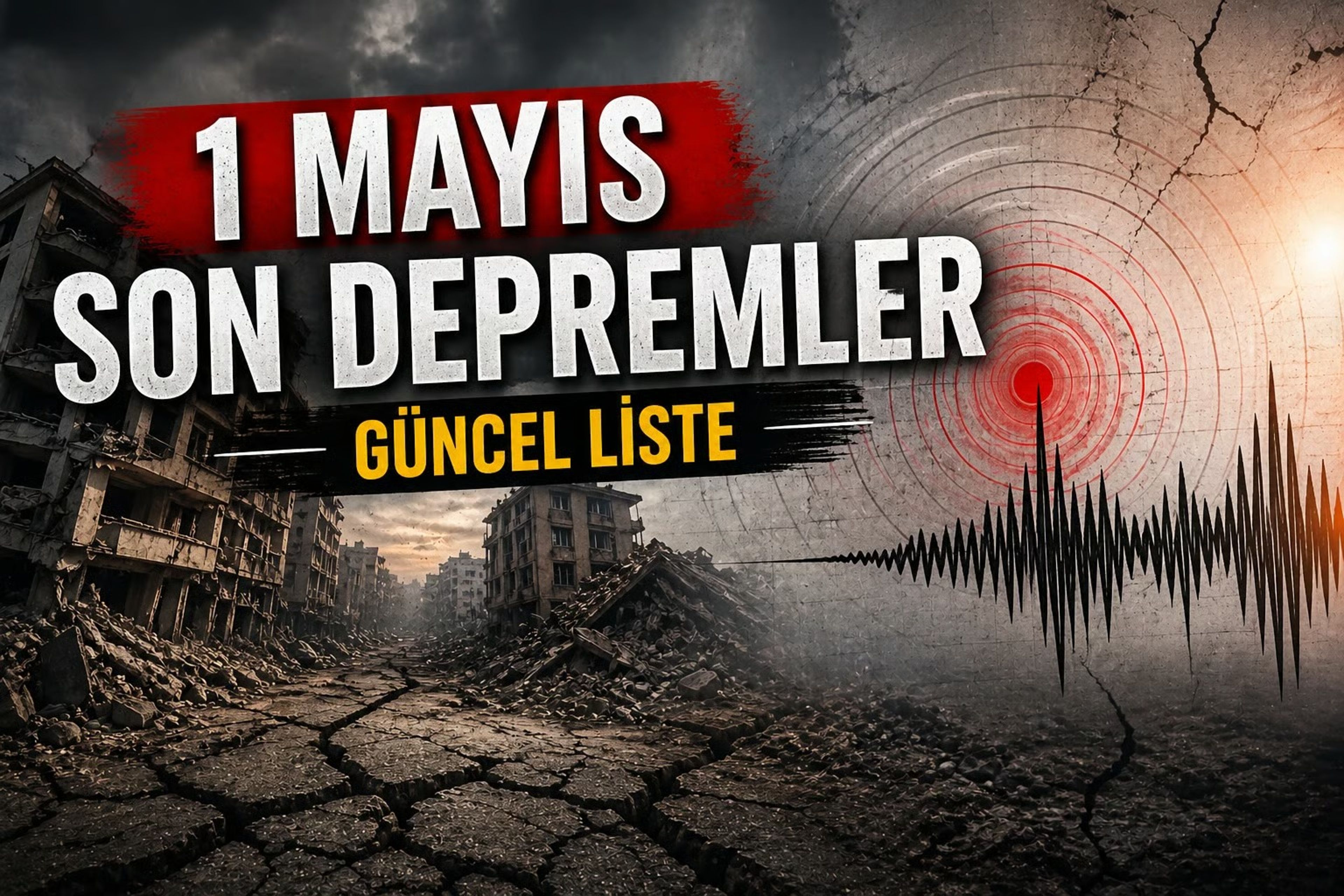 Son dakika deprem mi oldu, nerede, kaç şiddetinde? 1 Mayıs Türkiye son depremler listesi verileri