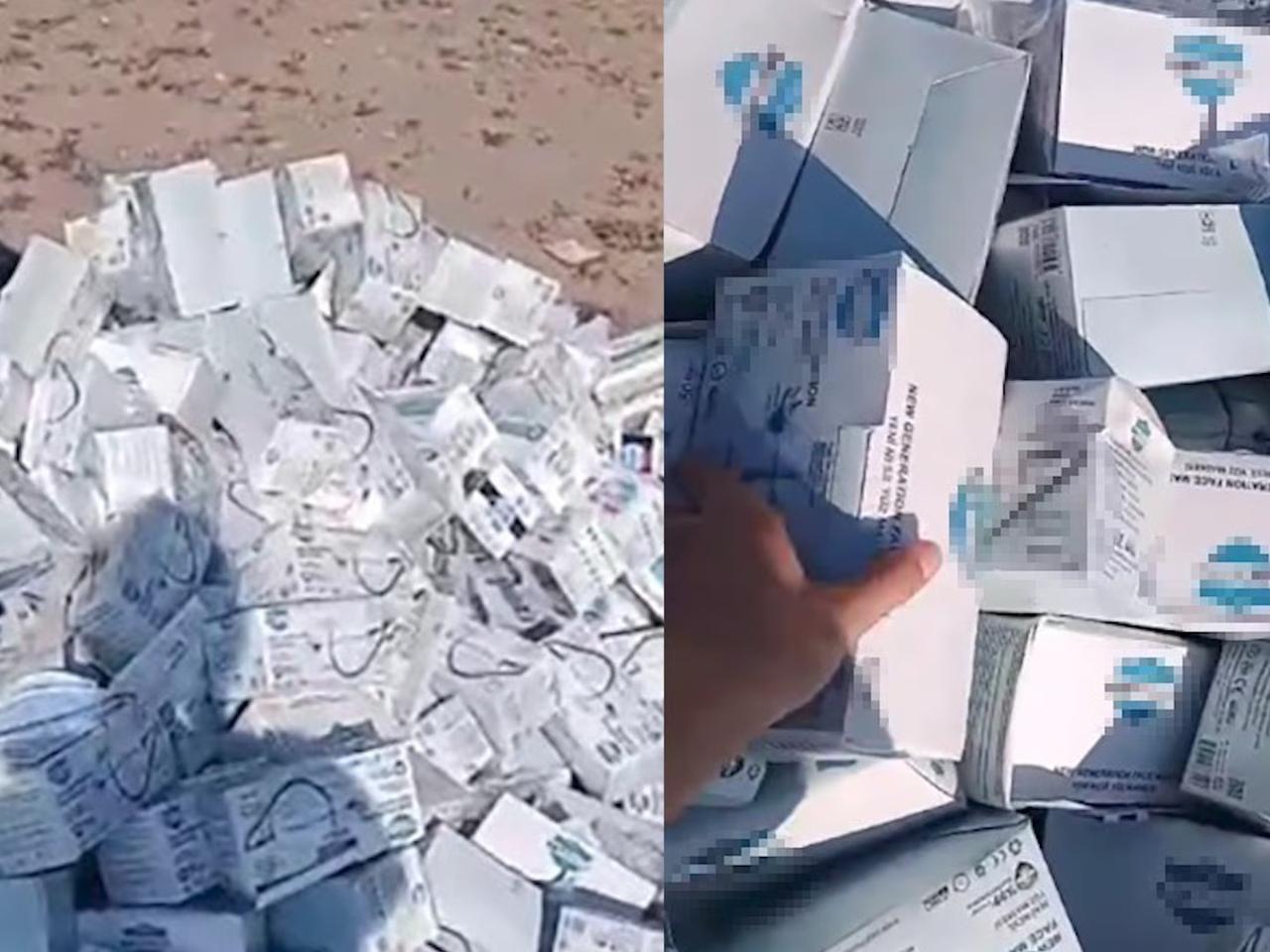 Onlarca tıbbi ürün çöpe atıldı