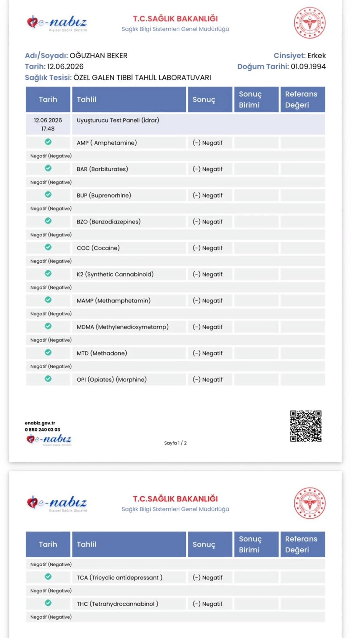 Adnan Beker in oğlu Oğuzhan Beker uyuşturucu testi sonucu