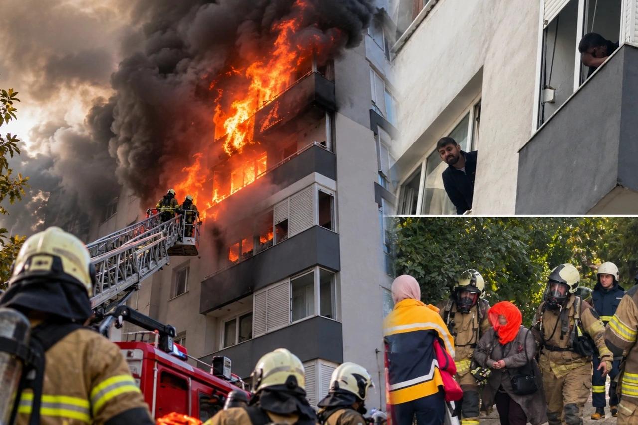 Kadıköy'de 8 katlı binada yangın! Alevler binayı sardı, mahsur kalanlar var