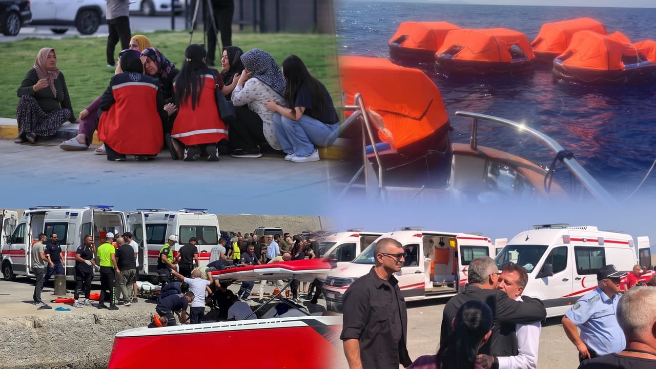Girne açıklarında batan gemide kayıplar için acı bekleyiş sürüyor 