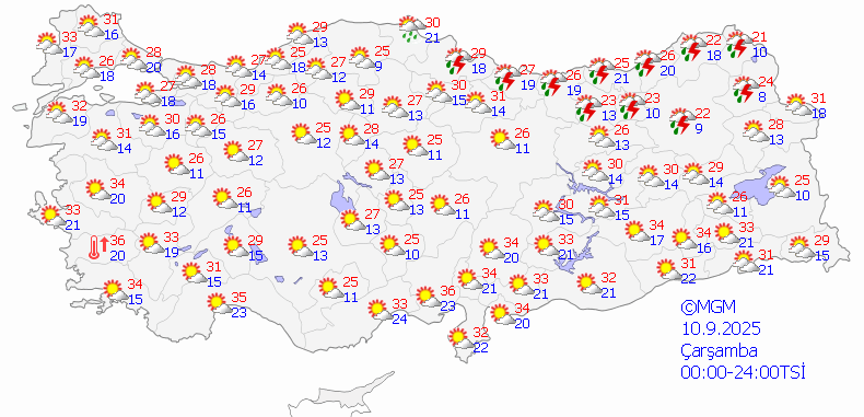 Ülke genelinde hava durumu: Sıcaklık düşüyor, yağış başlıyor