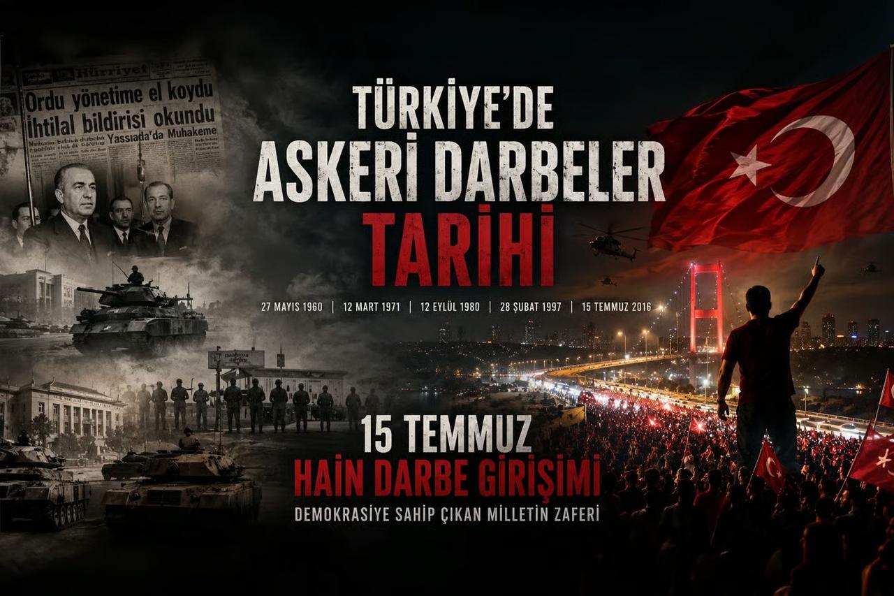 Türkiye'de Askerî Darbeler: Milletin İradesine Vurulan Gölge ve 15 Temmuz'un Verdiği Ders