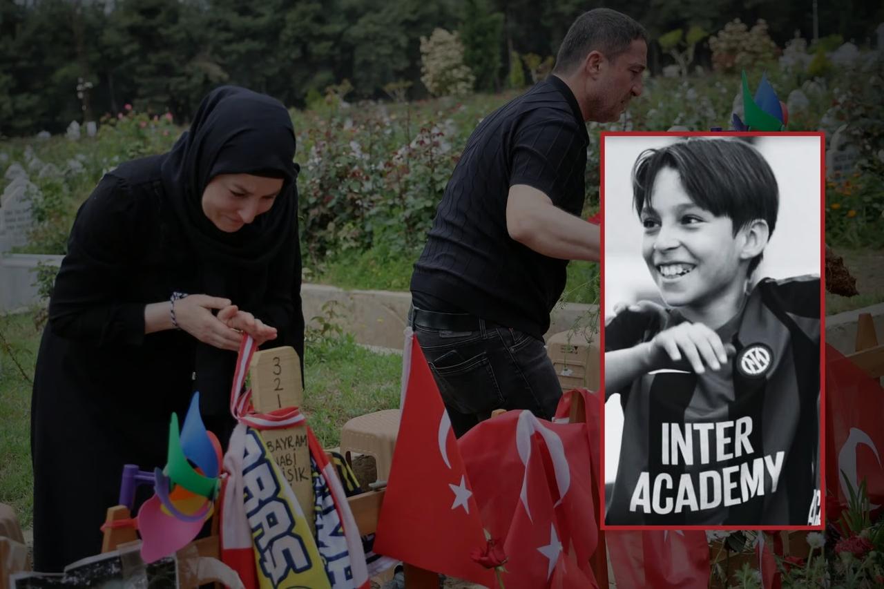 Okul saldırısında ölen oğlunun mezarına gitti