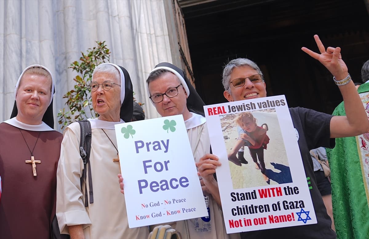 New York'ta Filistinli çocuklar için protesto gösterisi düzenlendi