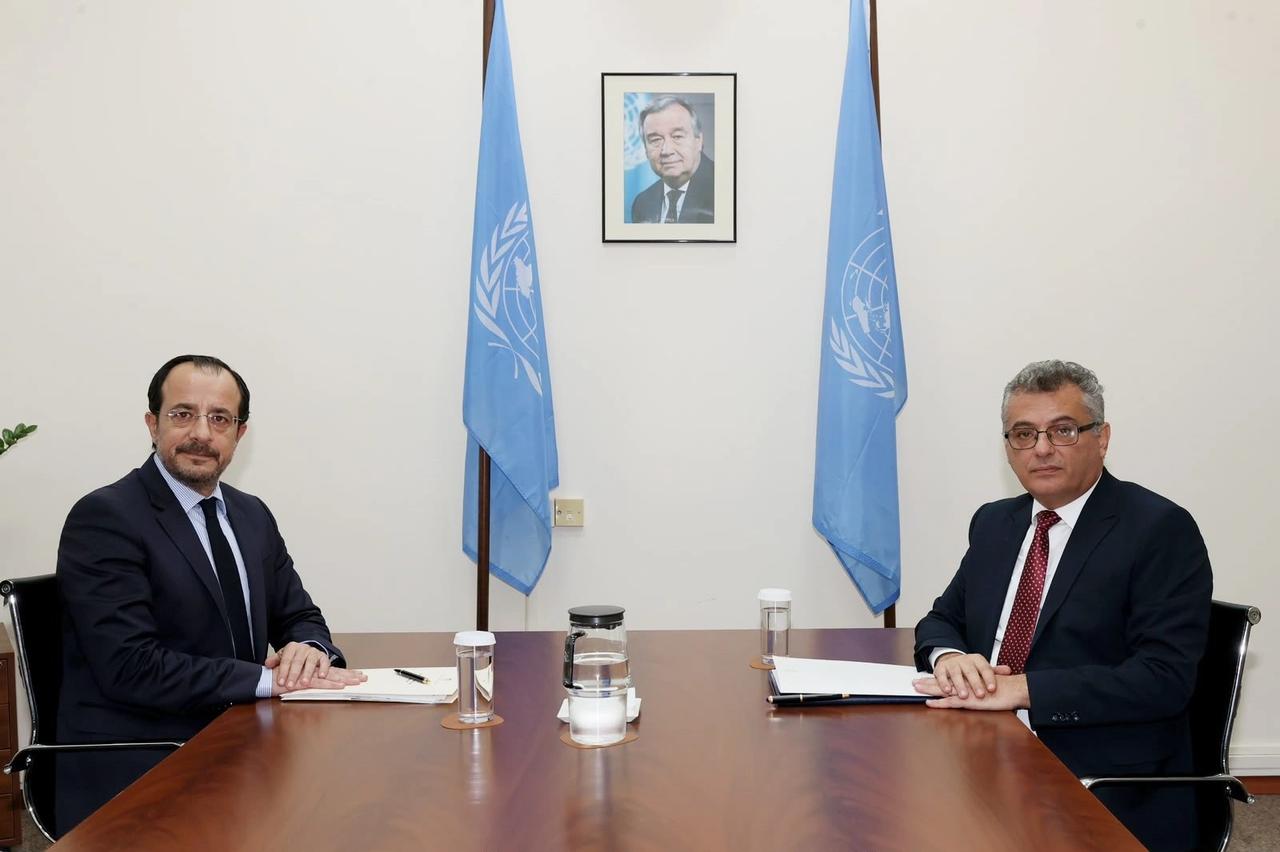 KKTC Cumhurbaşkanı Erhürman ile GKRY lideri Hristodulidis görüştü