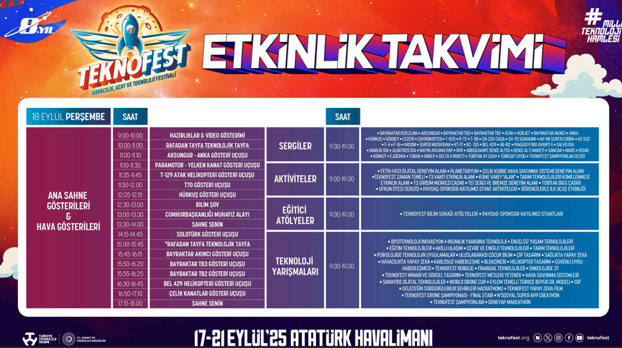 18 EYLÜL PERŞEMBE