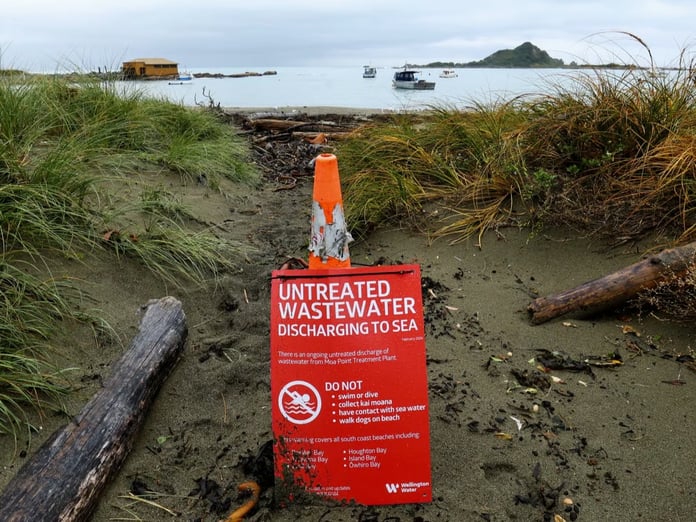 Yeni Zelanda’da arıtma tesisinin çökmesiyle milyonlarca litre atık okyanusa akıyor