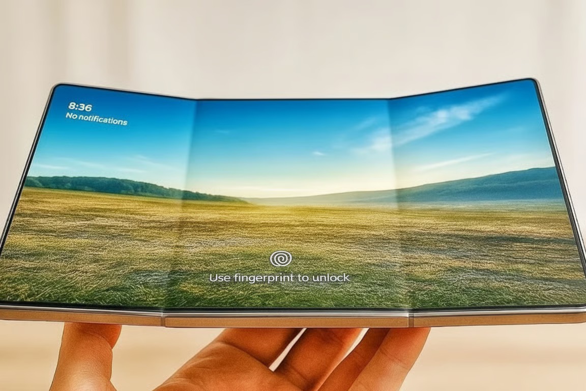 Samsung'dan 3'e katlanan telefon geldi