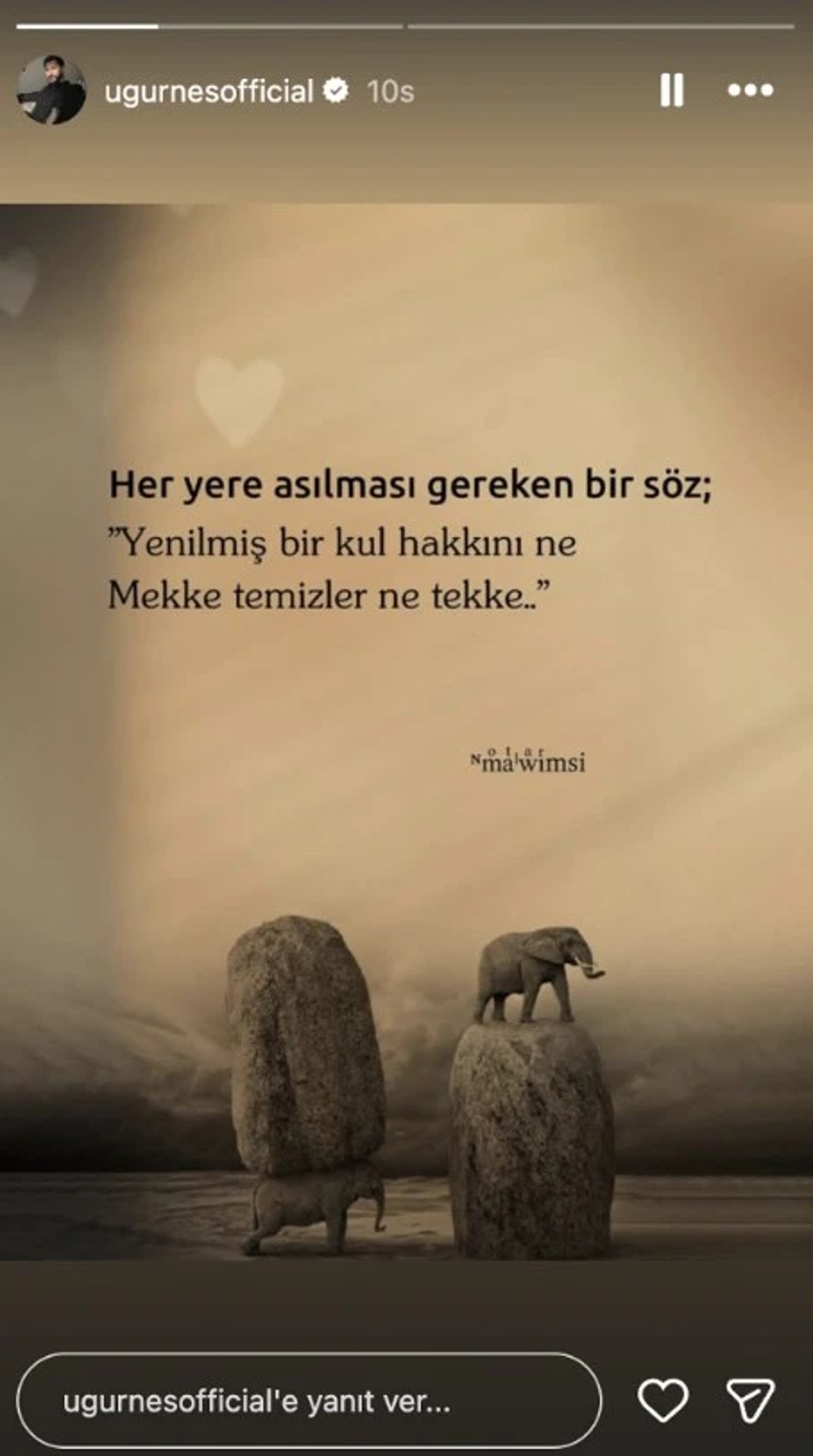 Uğur Güneş paylaşımı