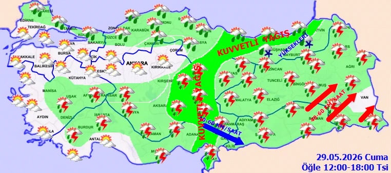 Meteoroloji'den o iller için peş peşe uyarı: Sağanak ve fırtına geliyor! 