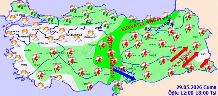 Meteoroloji'den o iller için peş peşe uyarı: Sağanak ve fırtına geliyor! 