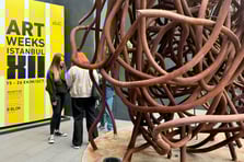 Galataport'tan kalan hafriyattan çıkan demirler esere dönüştü