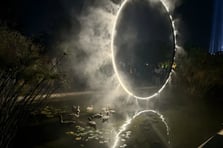 Cape Town'daki ışık festivali renkli görüntülere sahne oldu