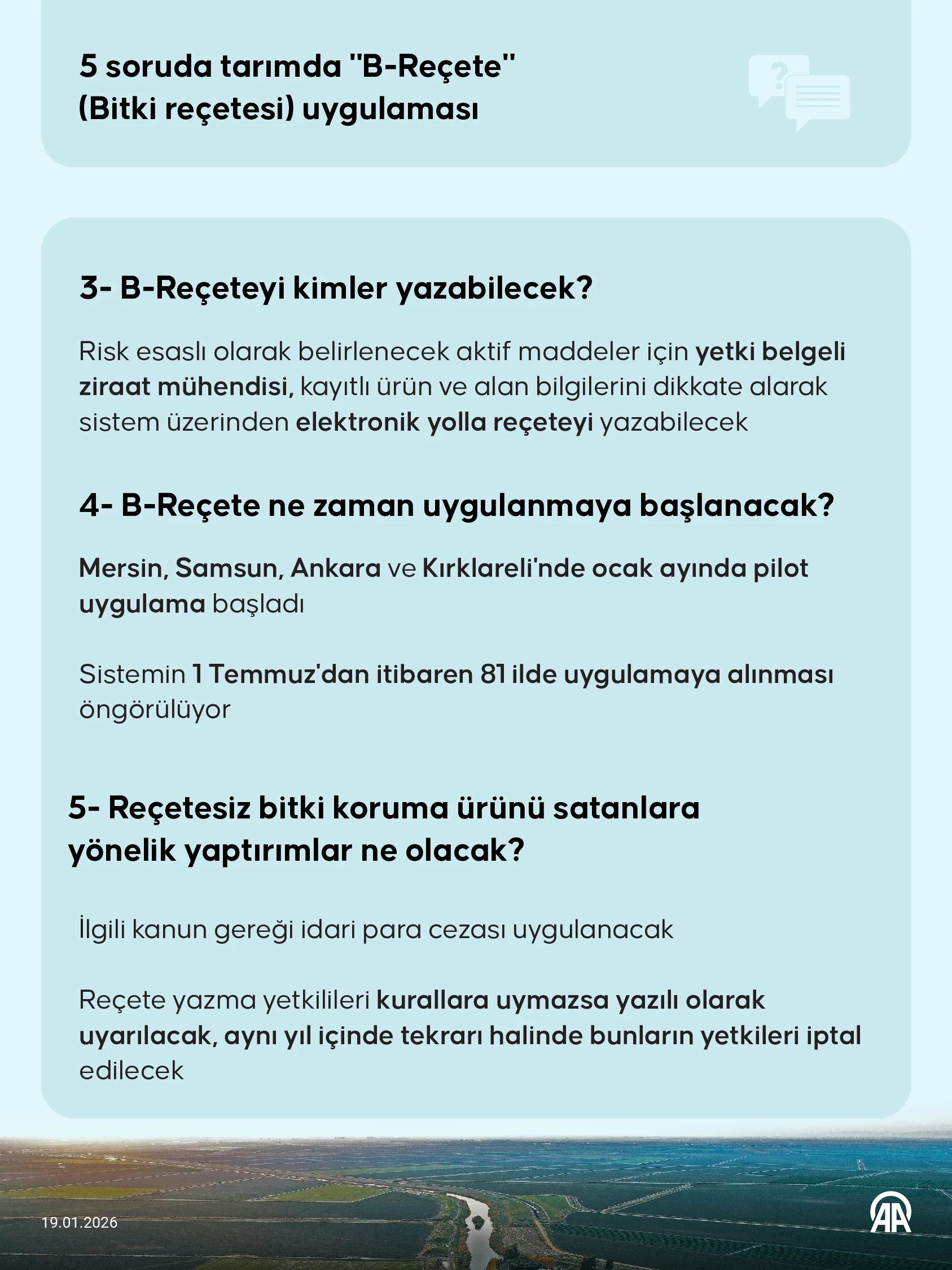 5 soruda tarımda 'B-Reçete' uygulaması