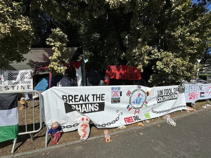 Cenevre’de BM önünde Gazze için çadır eylemi düzenlendi