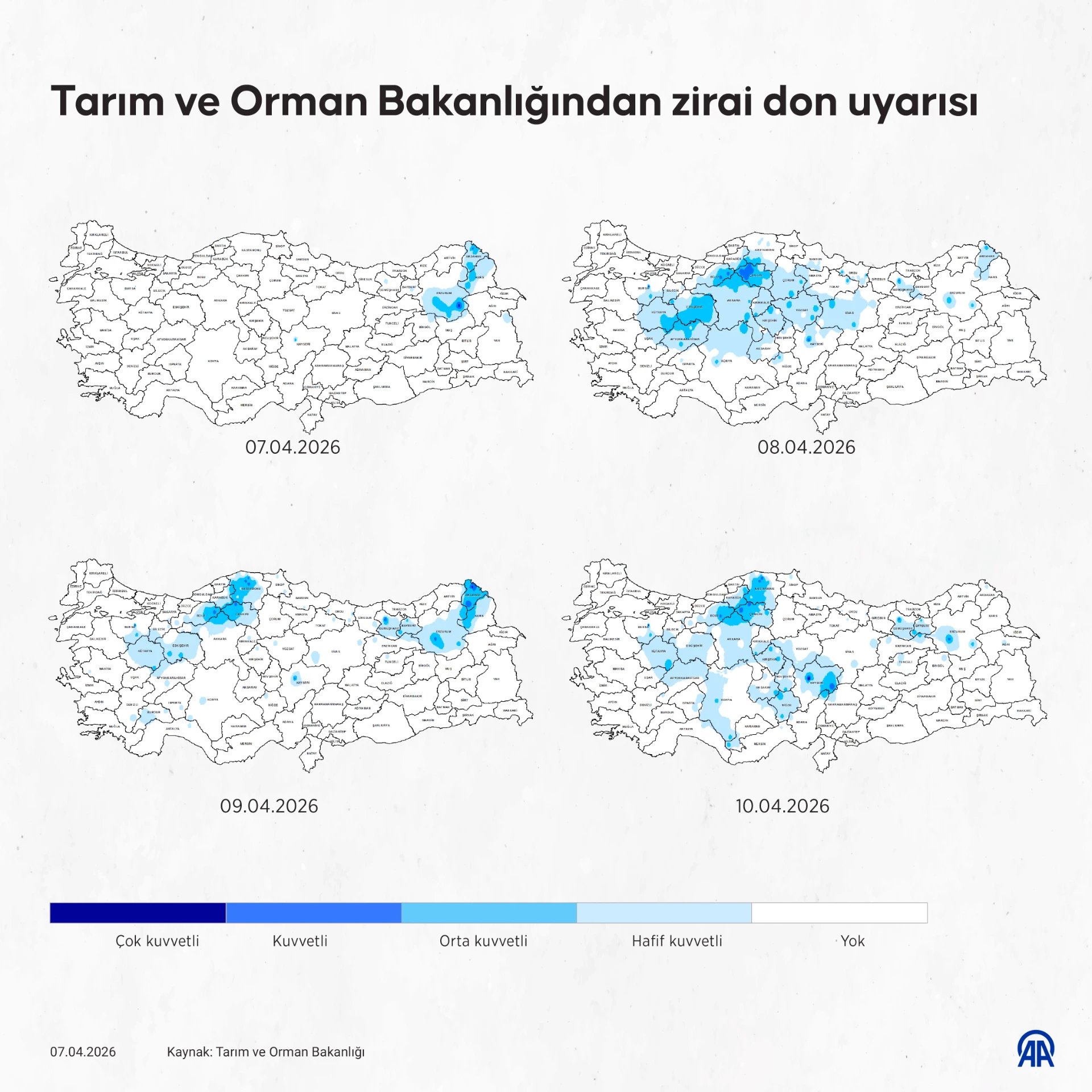 Tarım ve Orman Bakanlığından zirai don uyarısı