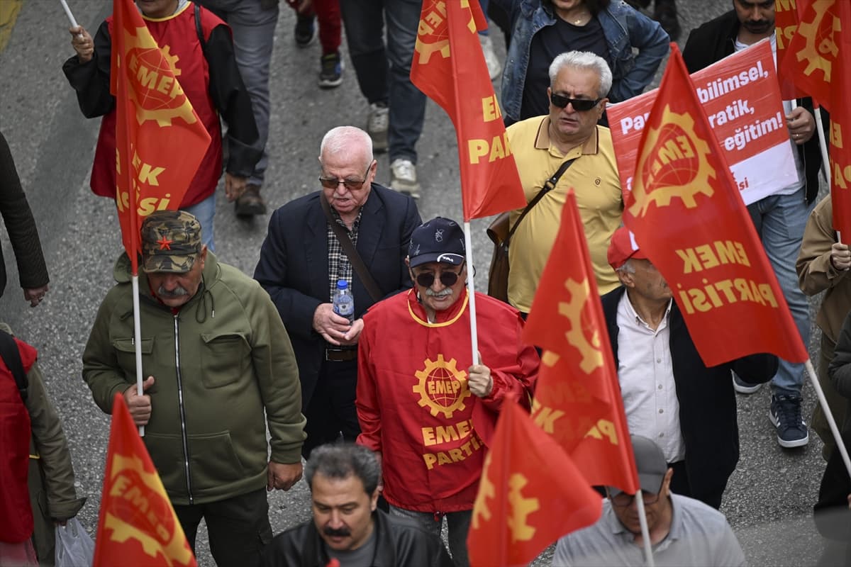 Başkentte 1 Mayıs böyle kutlandı! Doruk Madencilik işçileri de meydandaydı