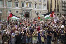 Barselona'da halk Gazze için ayakta
