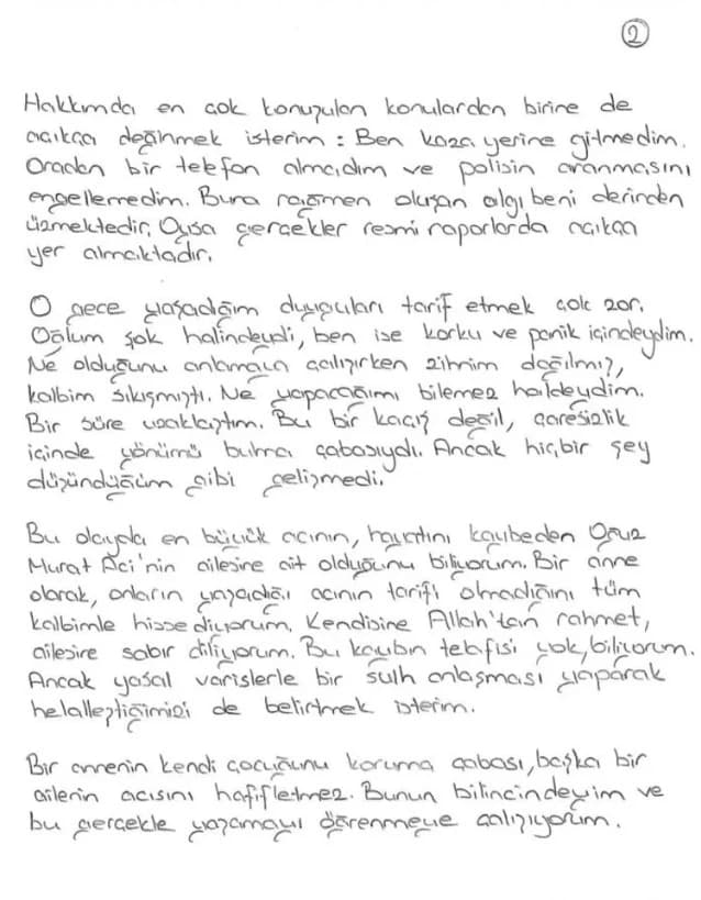 Eylem Tok’un cezaevinden gönderdiği mektup 2