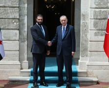 Cumhurbaşkanı Erdoğan Suriye Cumhurbaşkanı Ahmed Şaraa'yı İstanbul'da kabul etti