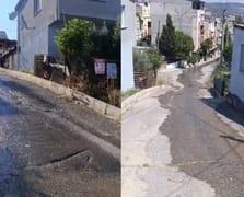 Patlayan su borusunun onarılmamasına mahalleli tepki gösterdi