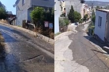 Patlayan su borusunun onarılmamasına mahalleli tepki gösterdi