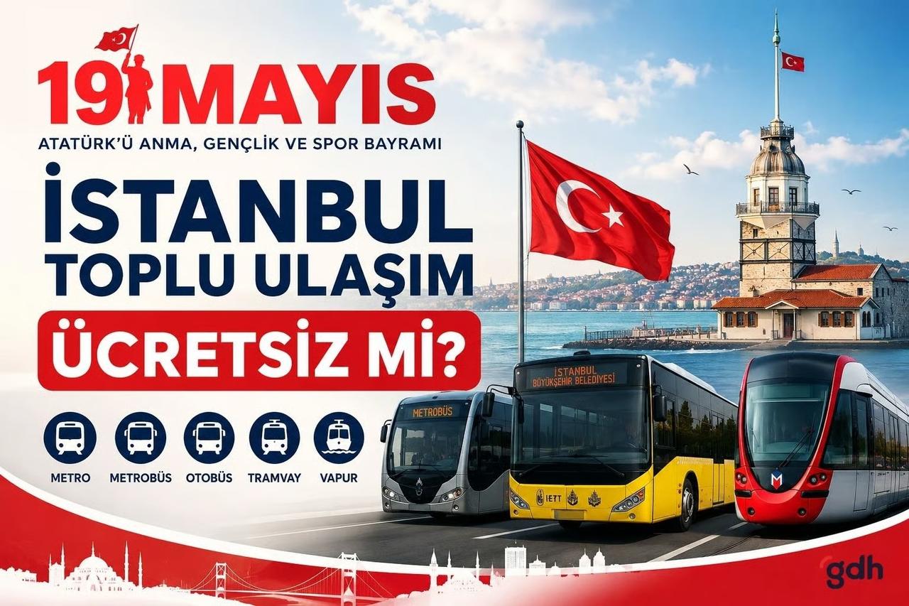 19 Mayıs otobüs ücretsiz mi? 19 Mayıs bugün metro, metrobüs, Marmaray ücretsiz mi?
